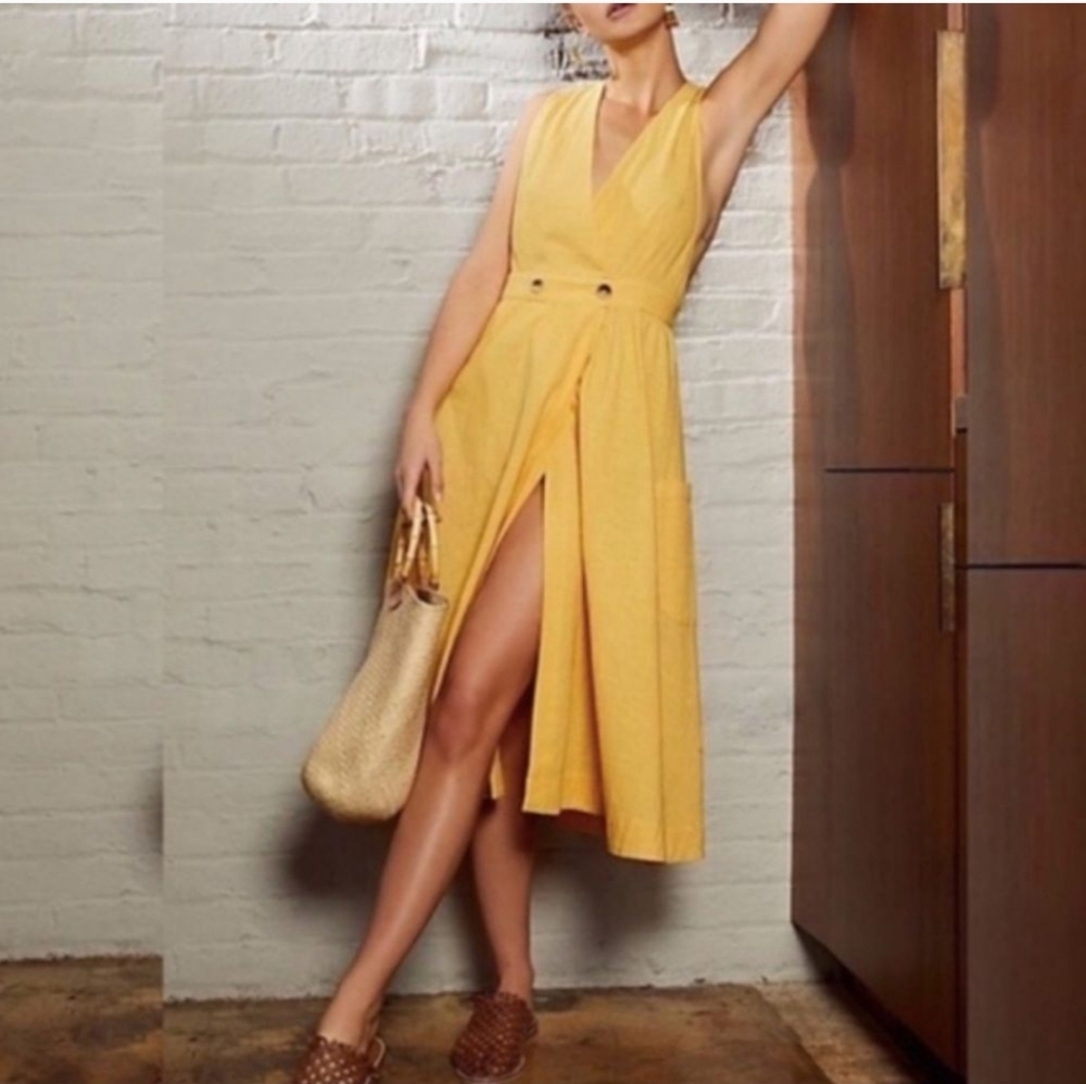 Free People Diana Tangerine Wrap Dress